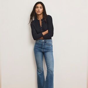 Veronica Beard Blue Flare Jeans